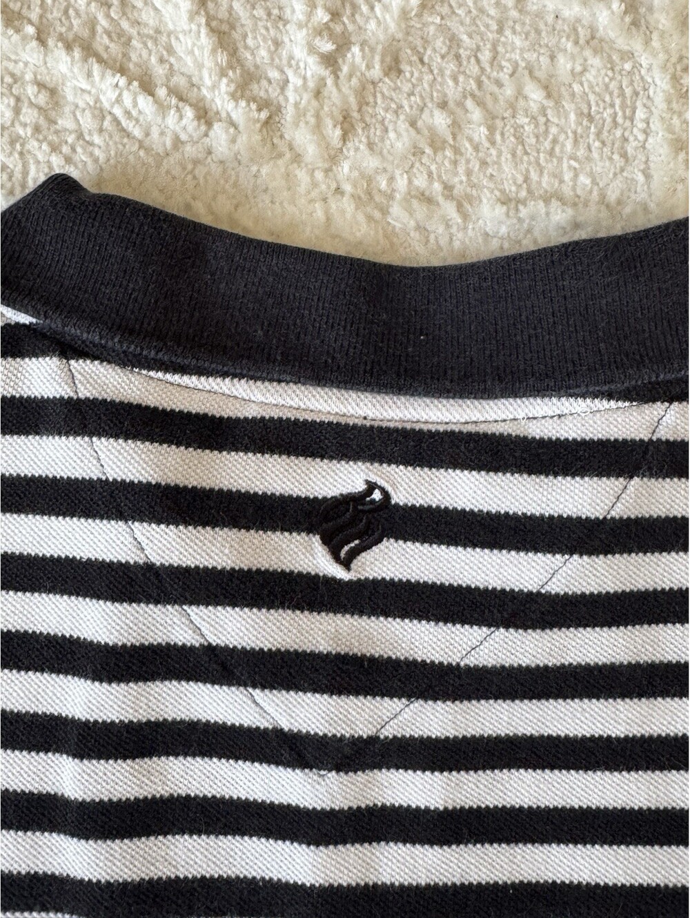 Vintage Rocawear Men’s 2XL Striped Long Sleeve Polo Y2K Hip Hop Streetwear - Picture 5 of 11